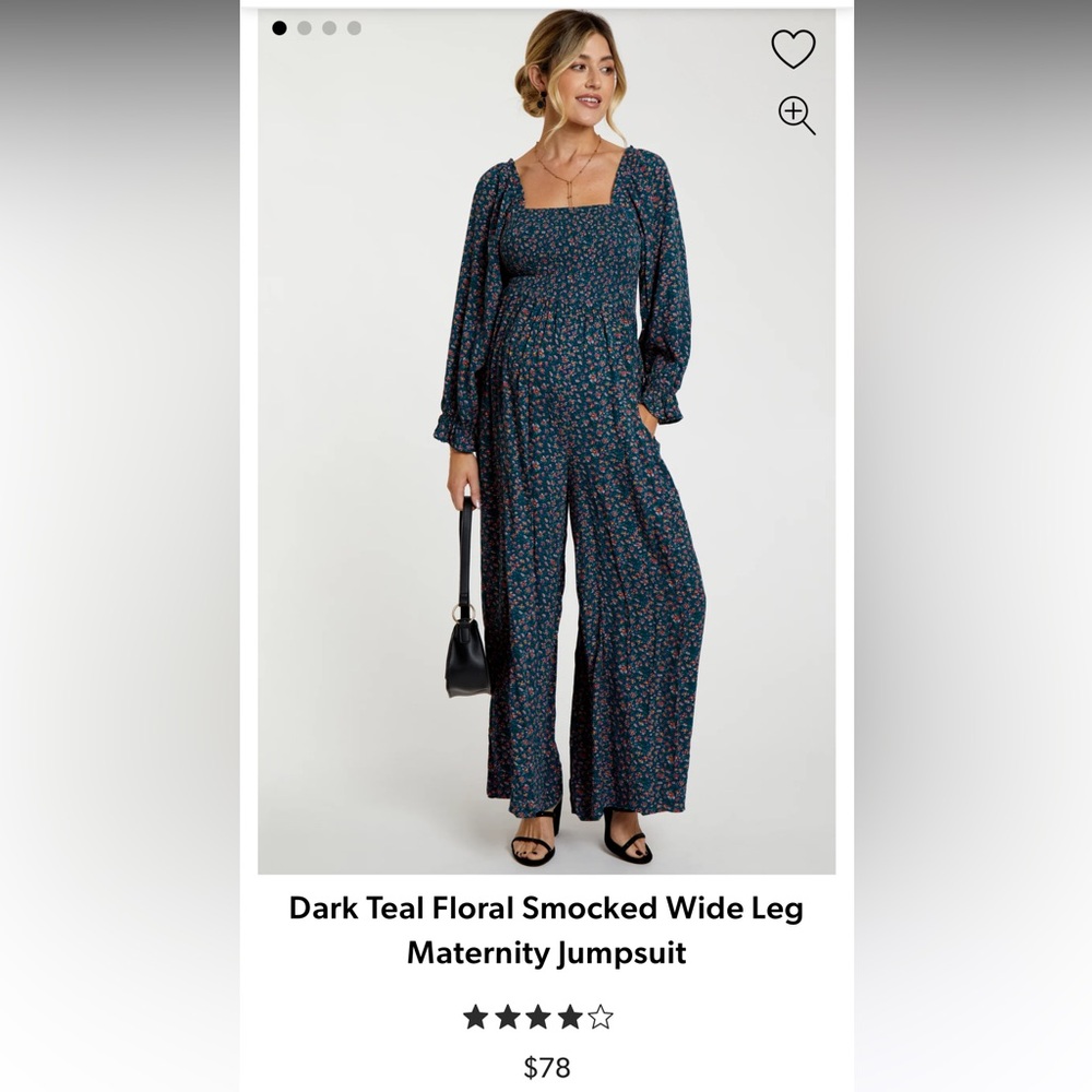 Pink blush maternity jumpsuit